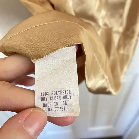 Vintage BETSEY JOHNSON Gold Satin Slip Size Medium 90s - Picture 6 of 6